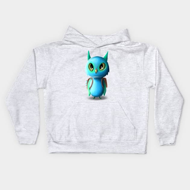 Baby Owl Kids Hoodie by KhalidArt